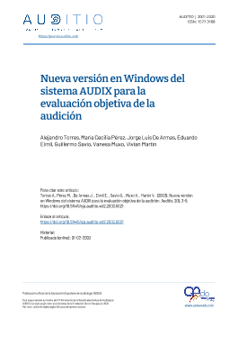 Portada Auditio. 